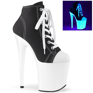 Tacones Pleaser FLAMINGO-800SK-02 - Negro Canvas Neon