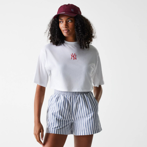 New York Yankees Womens MLB Stripe Dark Blue Shorts