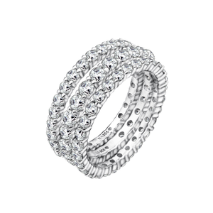 Diamonbliss Marilyn Monroe Set Of Three Eternity Rings (J 1/2 (UK))