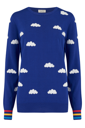 Rita Sweater Cobalt Blue, Dreamy Clouds (L)