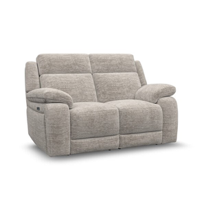 Emerson 2 Seater Electric Recliner Sofa in Luxe Natural Fabric