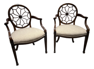 Spider Web Back Chairs- Set of 2 in the Manor of Maitland Smith