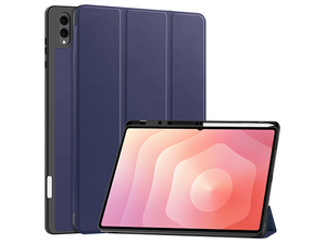 Slim Synthetic Leather Flip Case with Stand for Samsung Galaxy Tab S11 Ultra - Navy