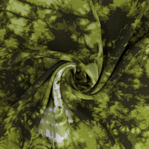 Tissu imprimé tie and dye - Vert