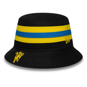 Manchester United FC Stripe Black Bucket Hat