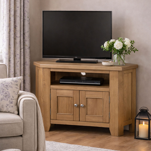 Chatsworth Medium Oak Corner TV Unit  BULKY