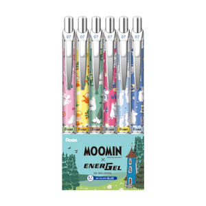 Pentel Energel 0.7mm Rollerball Pen Set of 6 Moomin