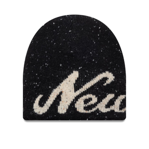 New Era Heritage Black Skull Knit Beanie Hat