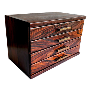 Vintage Danish Rosewood Studio Craft Jewelry Chest of Drawers