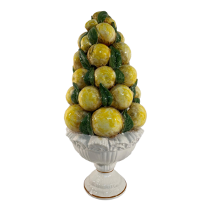 Large Vintage Italian Ceramic Lemon Topiary