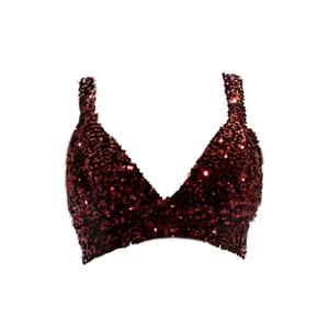 Liza Sequin Bra Top In Bronzite (XS)