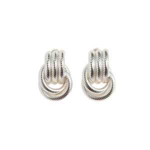The Rope Knot Studs Silver (one size)