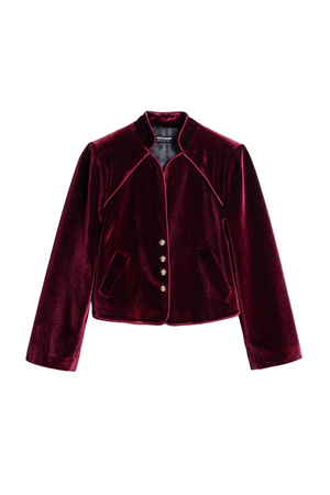 Velvet Cropped Jacket (XL)