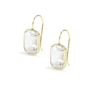 Small Gemma Clear Quartz Earrings