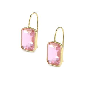 Small Gemma Pink Quartz Earrings