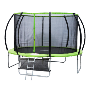 funiq 12ft Round Trampoline (366 cm) + Safety Net, Ladder & Shoe Bag