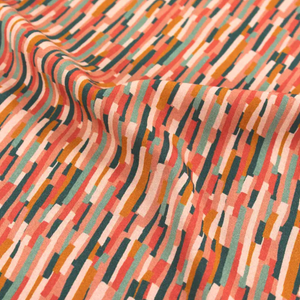 Tissu popeline de viscose Roc corail - Églantine & Zoé