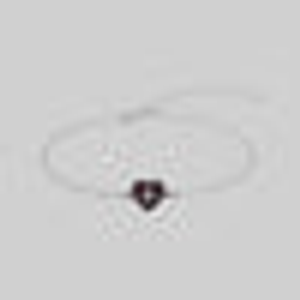FOREVER YOURS. Red Enamel Heart Bracelet - Silver