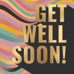 Moonpig Get Well Soon Gold Typography Card