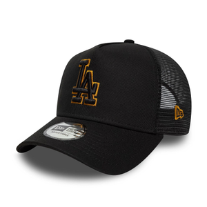 LA Dodgers MLB Outline Black 9FORTY E-Frame Trucker Cap
