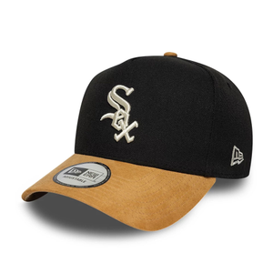 Chicago White Sox MLB Suede Visor Black 9FORTY E-Frame Adjustable Cap