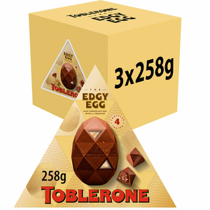 Toblerone The Edgy Egg Truffle Easter Egg 258g (Box of 3)