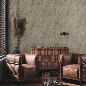 Galerie Welcome Home Rustic Blossom Purple/Brown Wallpaper - WH30123
