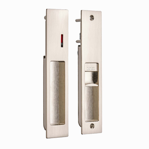 Rectangular Sliding Door Lock Set With Indicator -180mm - Satin Stainless Steel - Hardware Solutions