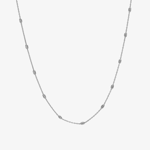 Hot Diamonds Sterling Silver Intermittent Oval Necklace CH125