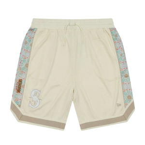 Seattle Mariners MLB Infill Open White Mesh Shorts