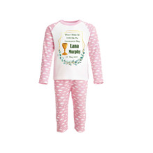 Personalised Gold Leaf Communion Girl Pyjamas
