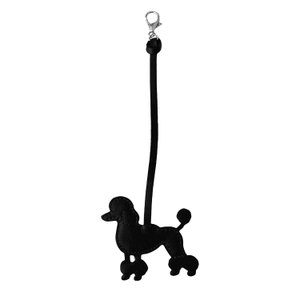 Black Poodle Dog Keychain