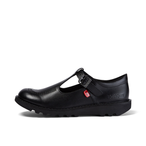 Youth Womens Kick T Bar Leather Black