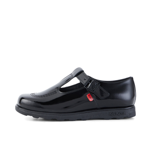 Adult Womens Fragma T-Buckle Patent Leather Black