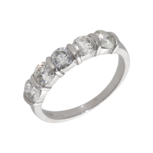 Pre-Owned 18ct White Gold 1.25ct Diamond 5 Stone Eternity Ring