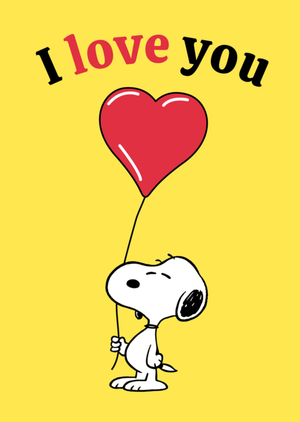 Snoopy I Love You Valentine's Day Card