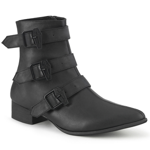 Zapatos con plataforma DEMONIA WARLOCK-50-C – Negro Piel vegana