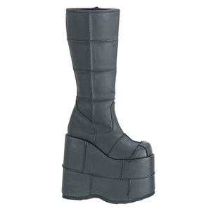 Zapatos con plataforma DEMONIA STACK-301 – Negro Piel vegana