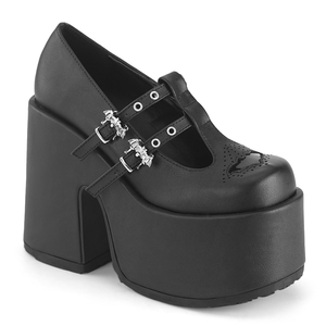 Zapatos con plataforma DEMONIA CAMEL-55 – Negro Piel vegana