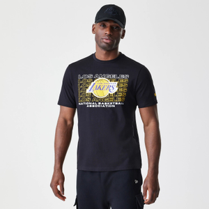 LA Lakers NBA Stack Wordmark Black T-Shirt