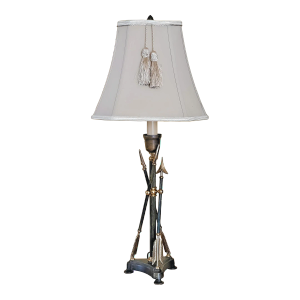 Brass Arrow Lamp by Wildwood With Tassel Lamp Shade