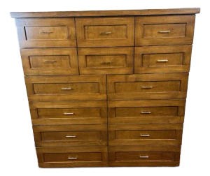 1990s 14 Drawer Wood Dresser