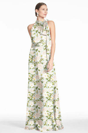 DIANA MINT GREEN FLORAL MAXI GOWN