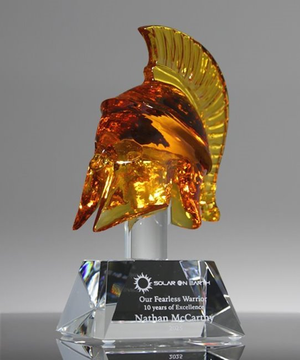 Golden Warrior - Crystal Trojan Helmet Award