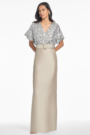 MARLENE GOWN - SILVER/PEWTER - FINAL SALE
