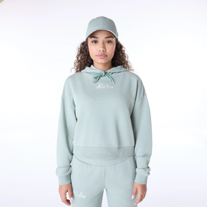Womens New Era Script Pastel Green Pullover Hoodie