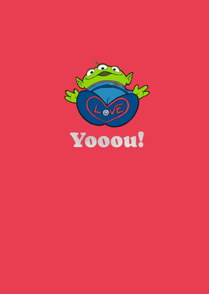 Toy Story Alien Love Yooou Card