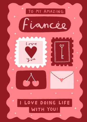 Fiancee I Love Doing Life With You Valentine's Day Card