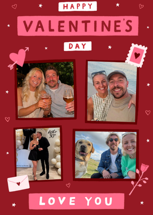 Love You Happy Valentine's Day Photo Upload Card