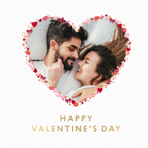 Moonpig Happy Valentine's Day Heart Photo Upload Card